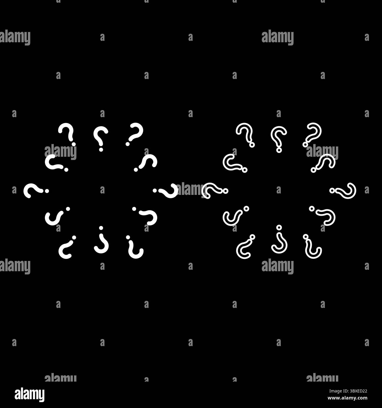 Signs of questions Sign question set icon white color vector ...