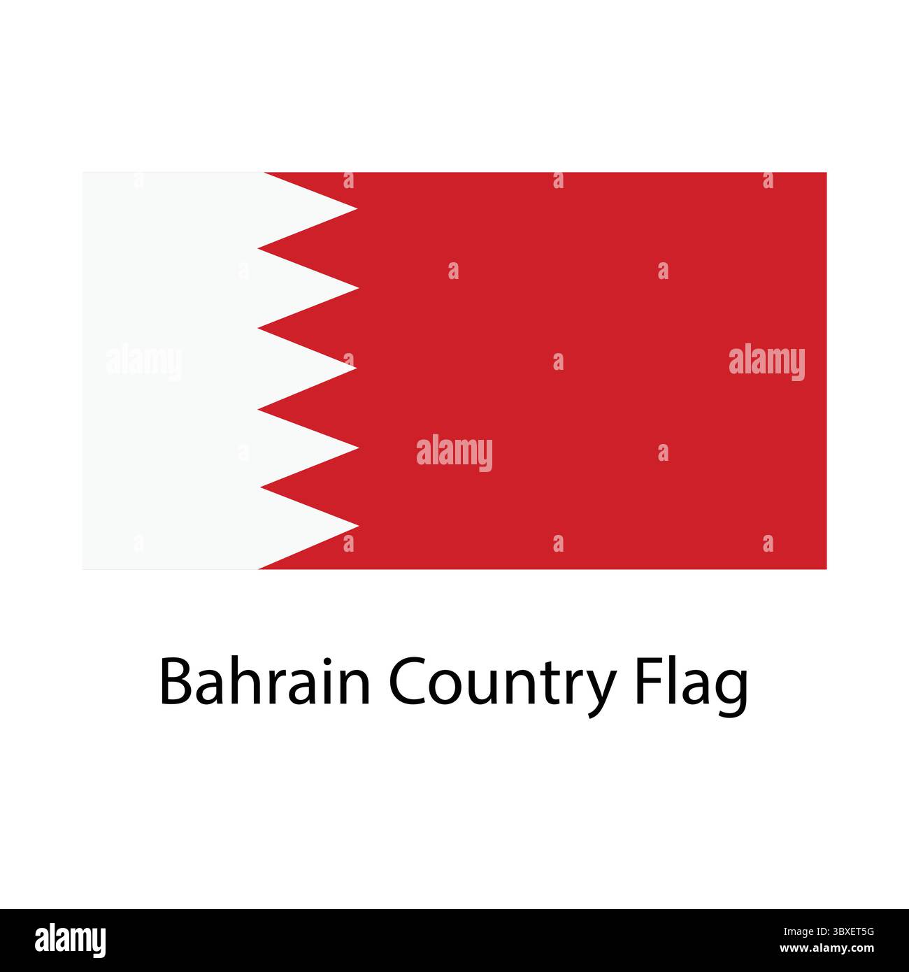 Bahrain Country Flag hand drawing illustration vector-based drawing Stock Vector