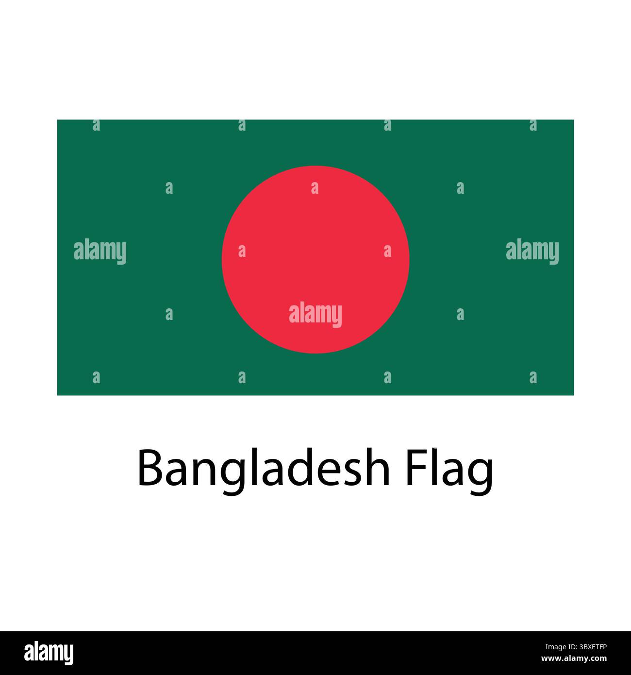 Bangladesh Flag hand drawing illustration vector-based drawing Stock Vector