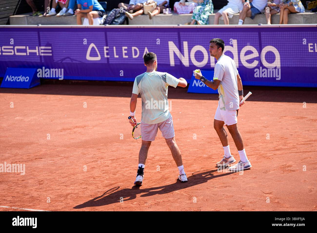 Double semifinal. Théo Arribagé, Marcelo Tomas Barrios Vera Stock Photo