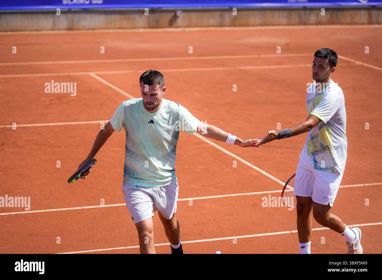 Double semifinal. Théo Arribagé, Marcelo Tomas Barrios Vera Stock Photo