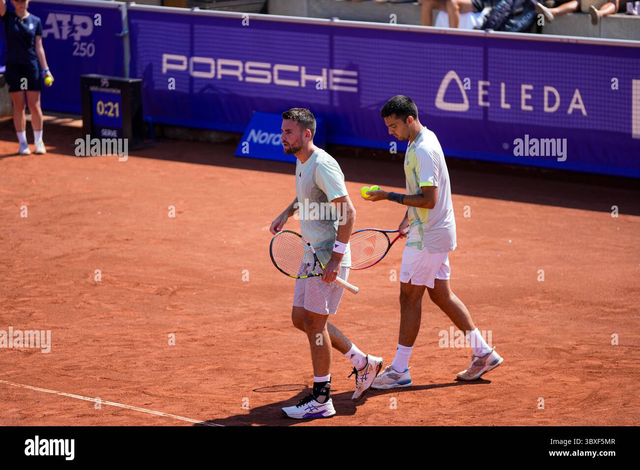 Double semifinal. Théo Arribagé, Marcelo Tomas Barrios Vera Stock Photo