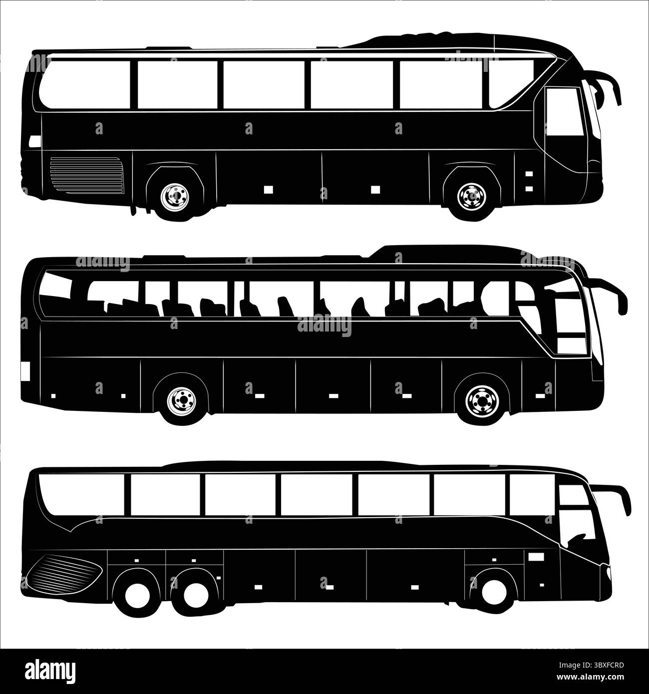 3 silhouettes Black and White Stock Photos & Images - Alamy