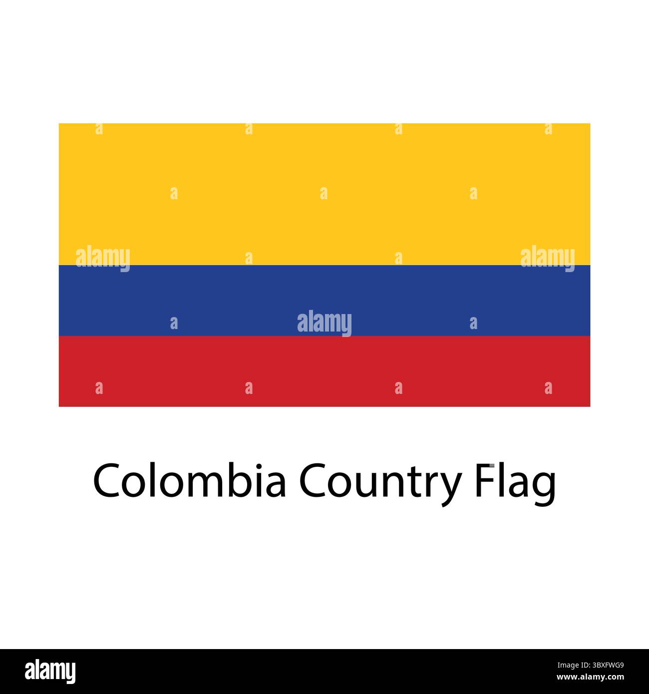 Colombia Country flag hand drawing illustration vector-based drawing Stock Vector