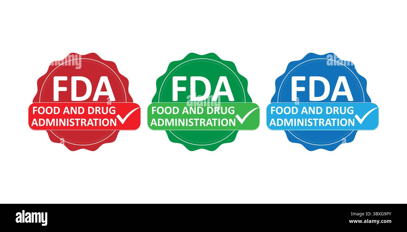 FDA Approved Emblems for Product Packaging and Safety Labels Stock ...