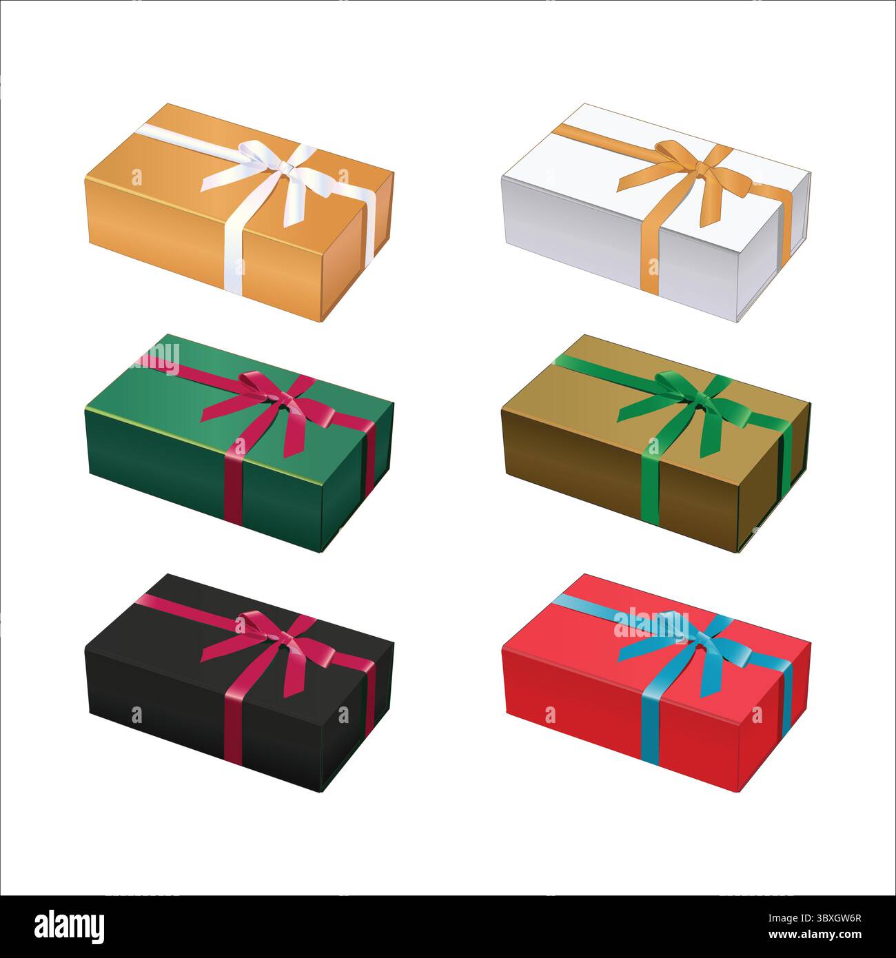 Gift Box Illustration vector-based drawing on white background Vol 01 Stock Vector