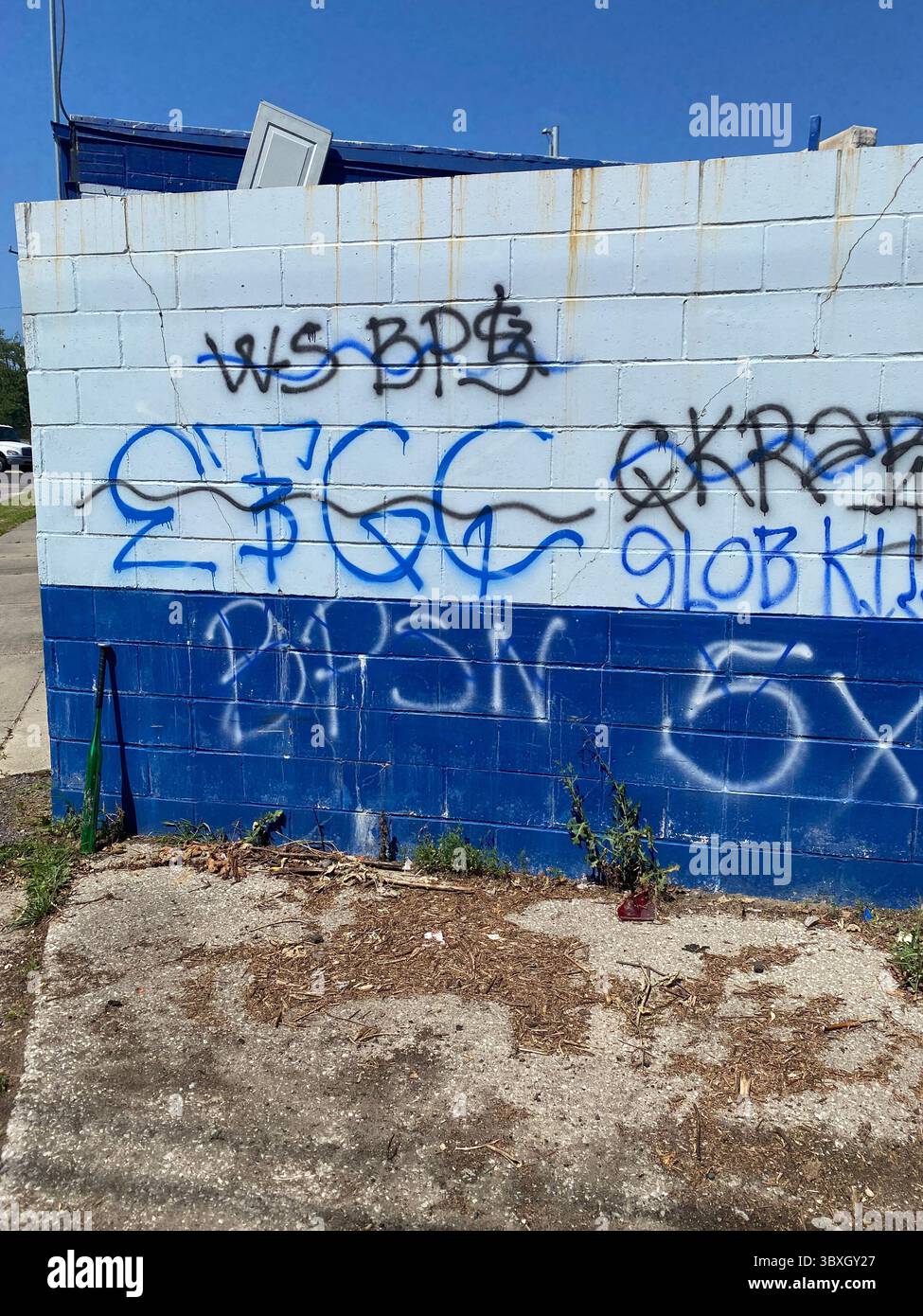 Crips gang graffiti and markings in Detroit, Michigan, USA (ScoreGang ...