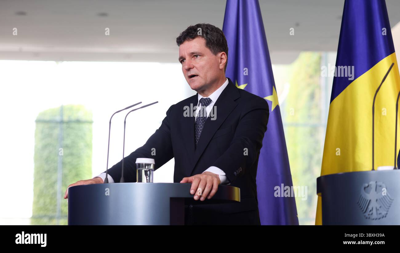 Berlin, Germany, 18th Juli 2025. Press conference of Federal Chancellor ...
