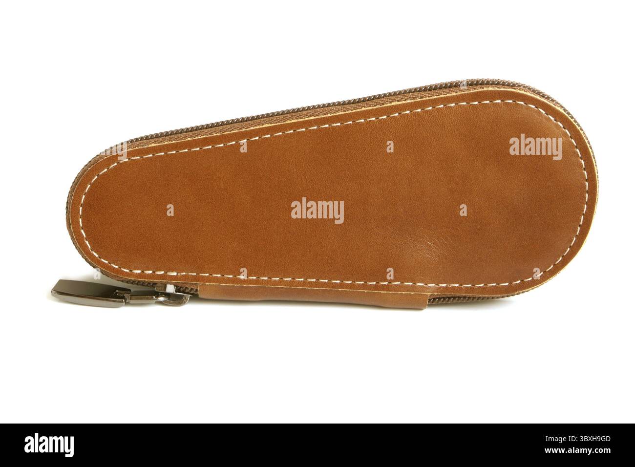 Leather case for keys on a white background Stock Photo