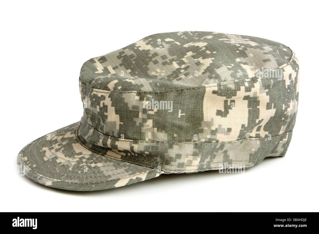 Khaki cap on a white background Stock Photo