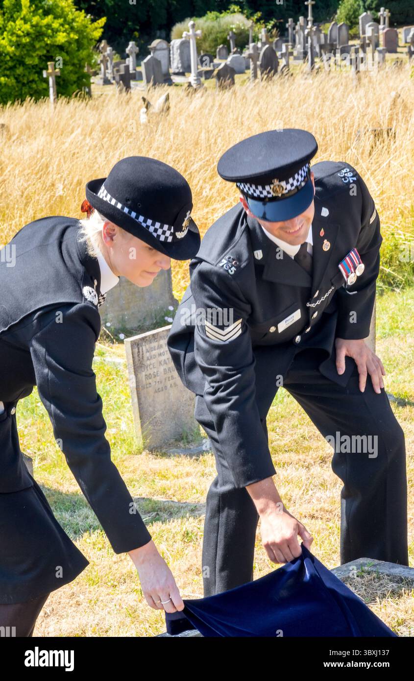 1912 Inpecter Eastbourne, East Sussex.18 Jul, 2025. Representatives of Sussex Police ...