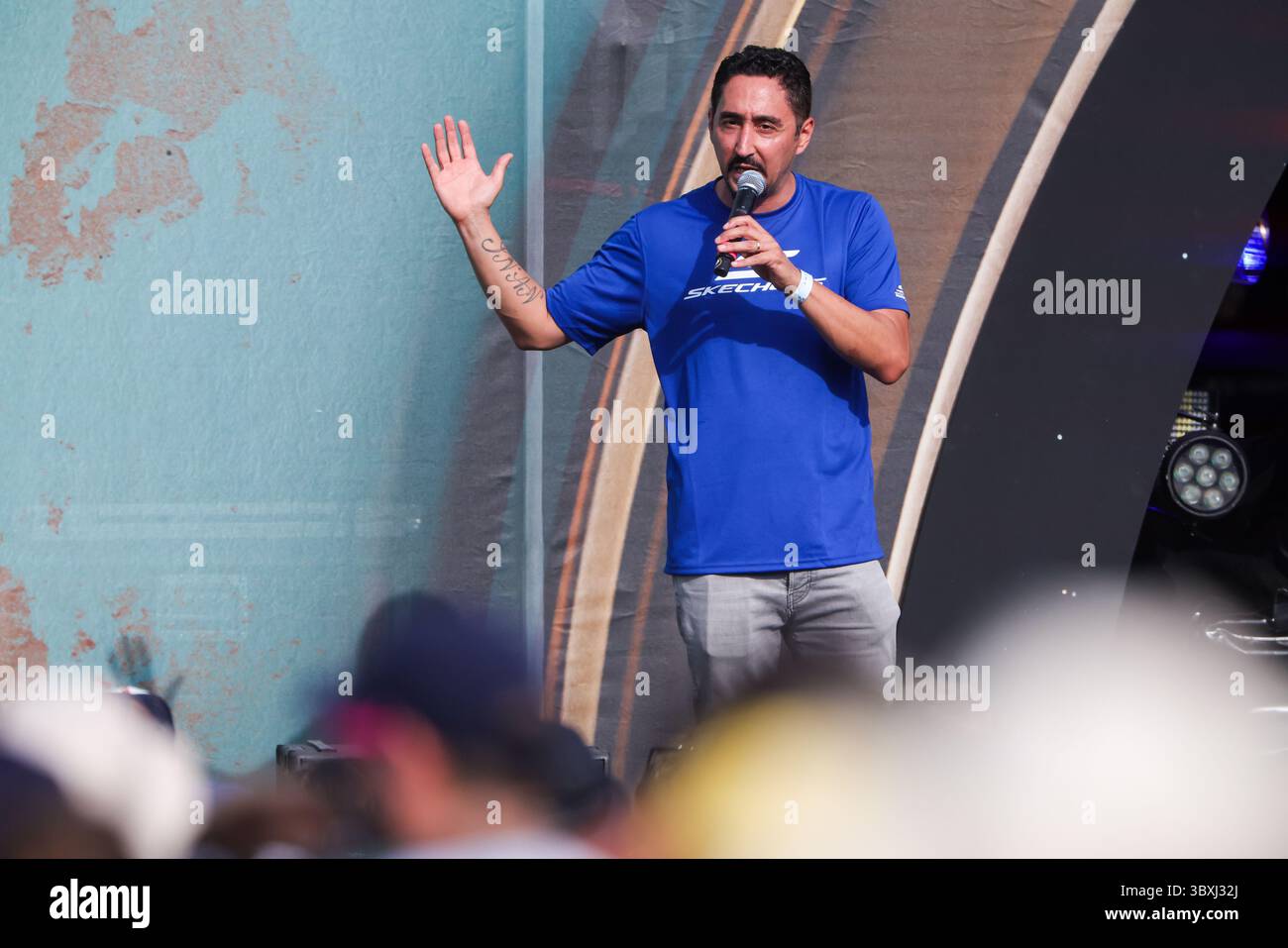 18 July 2025, North Rhine-Westphalia, Weeze: Rapper Eko Fresh performs ...