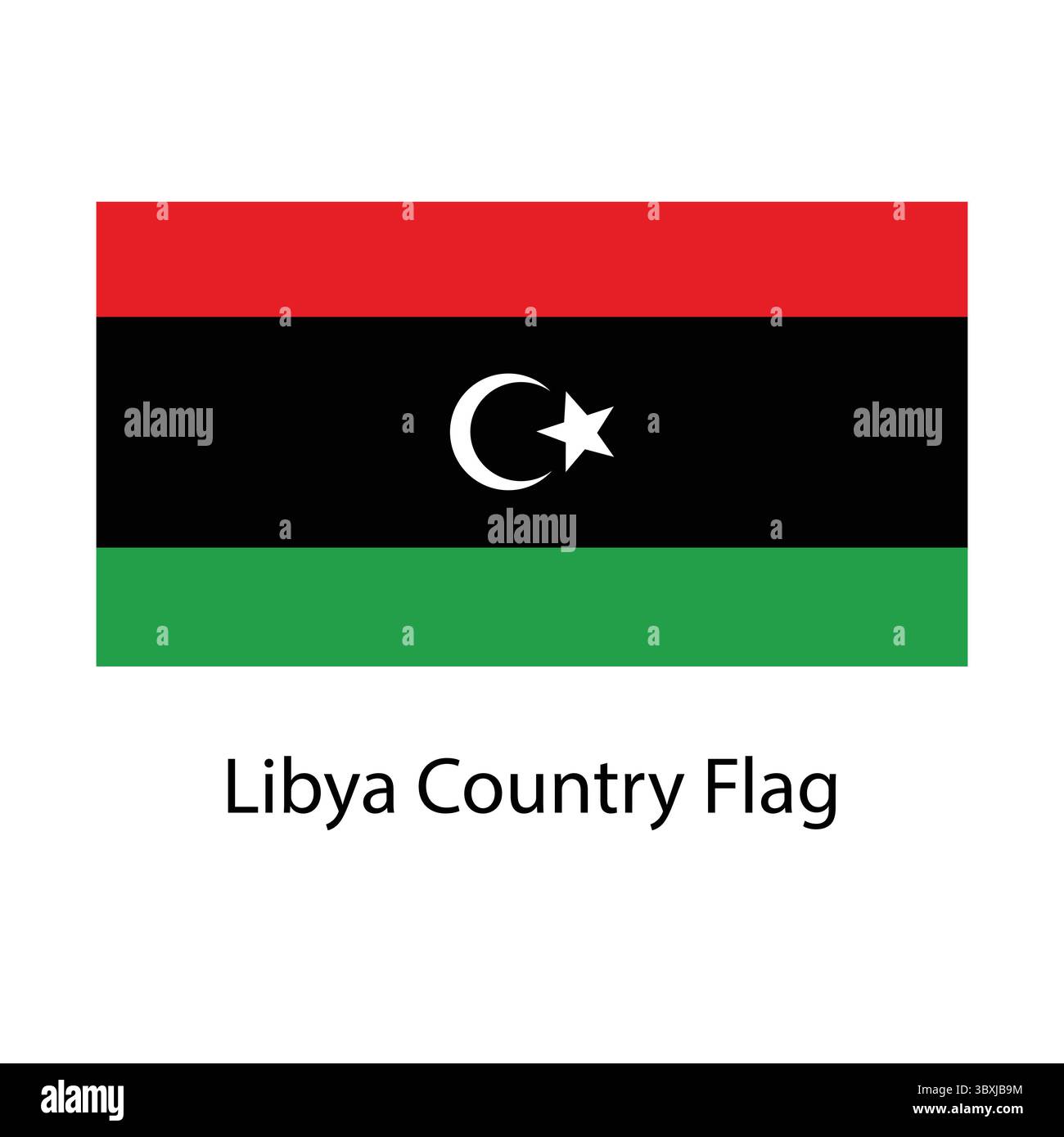 Libya Country Flag hand drawing illustration vector-based drawing Stock ...