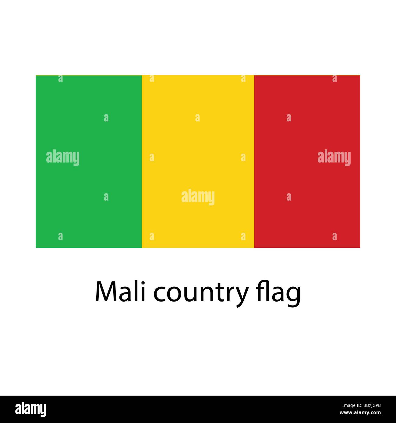 Mali country flag hand drawing illustration vector-based drawing Stock Vector