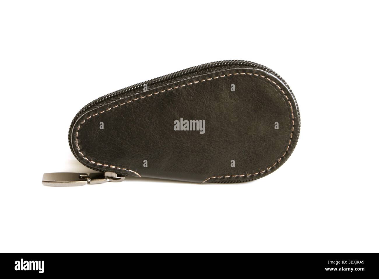 Leather case for keys on a white background Stock Photo
