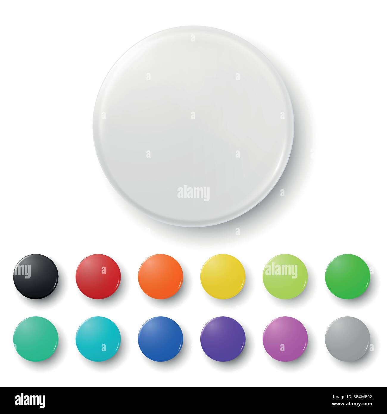 Vector Colorful Round Badge Icon Set, Isolated. Blank Badge Template ...