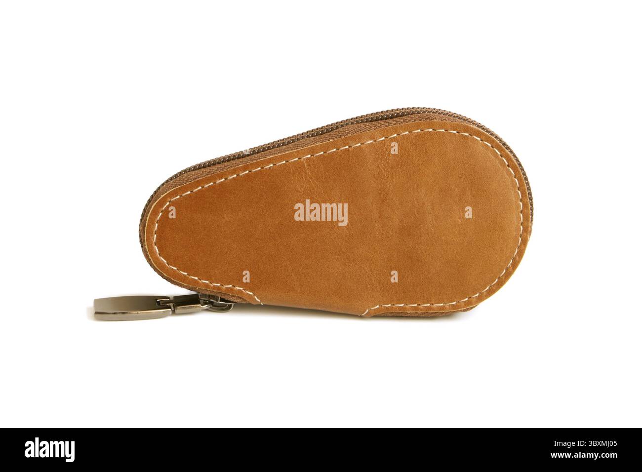 Leather case for keys on a white background Stock Photo