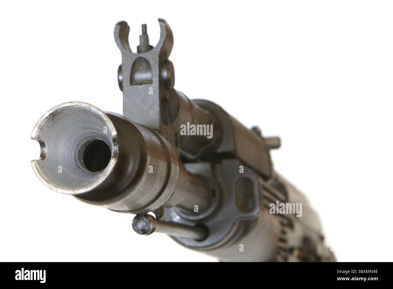 Gunpoint isolated on a white background Stock Photo - Alamy
