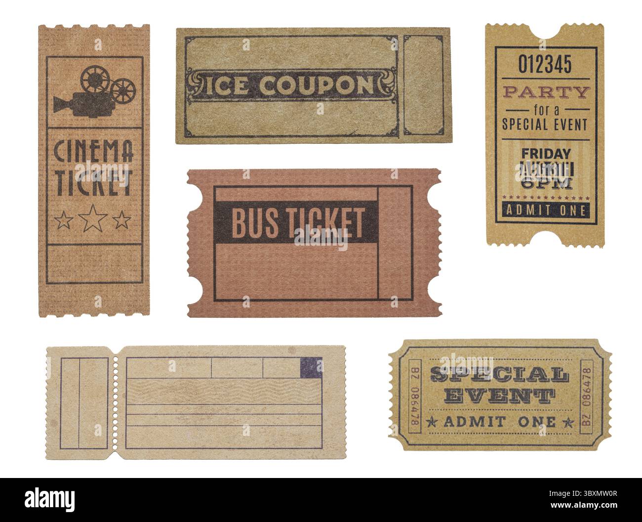 Vintage tickets hi-res stock photography and images - Alamy