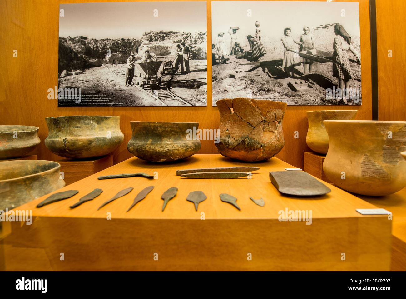 Artifacts in the Archaeological Museum at the Convent of Our Lady of Mount Carmel (Church of Santa Maria do Carmo), Bairro Alto, Lisbon, Portugal. Stock Photo