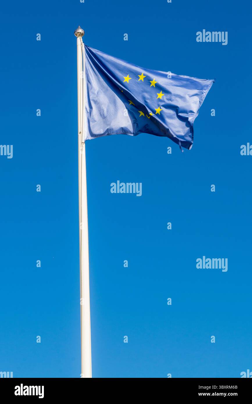 European Union (EU) flag, Lisbon, Portugal. Stock Photo