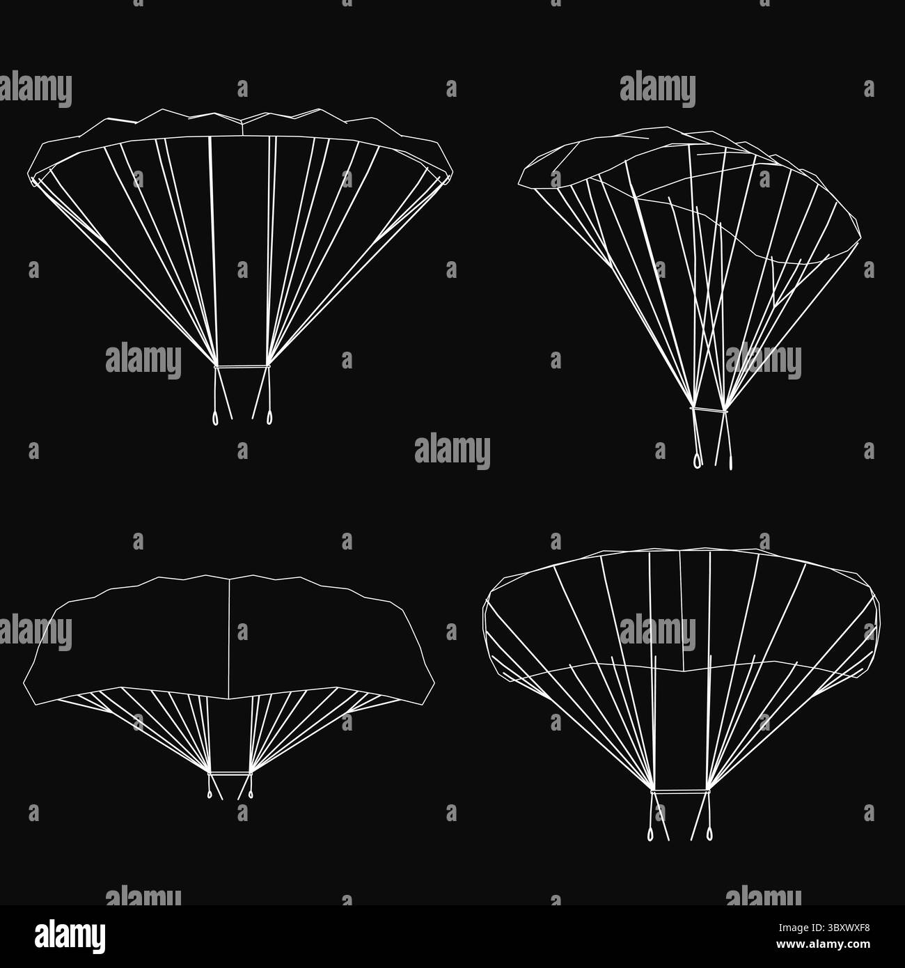 Parachute Rigging Drawing Parachute four Stock Vector Images - Alamy