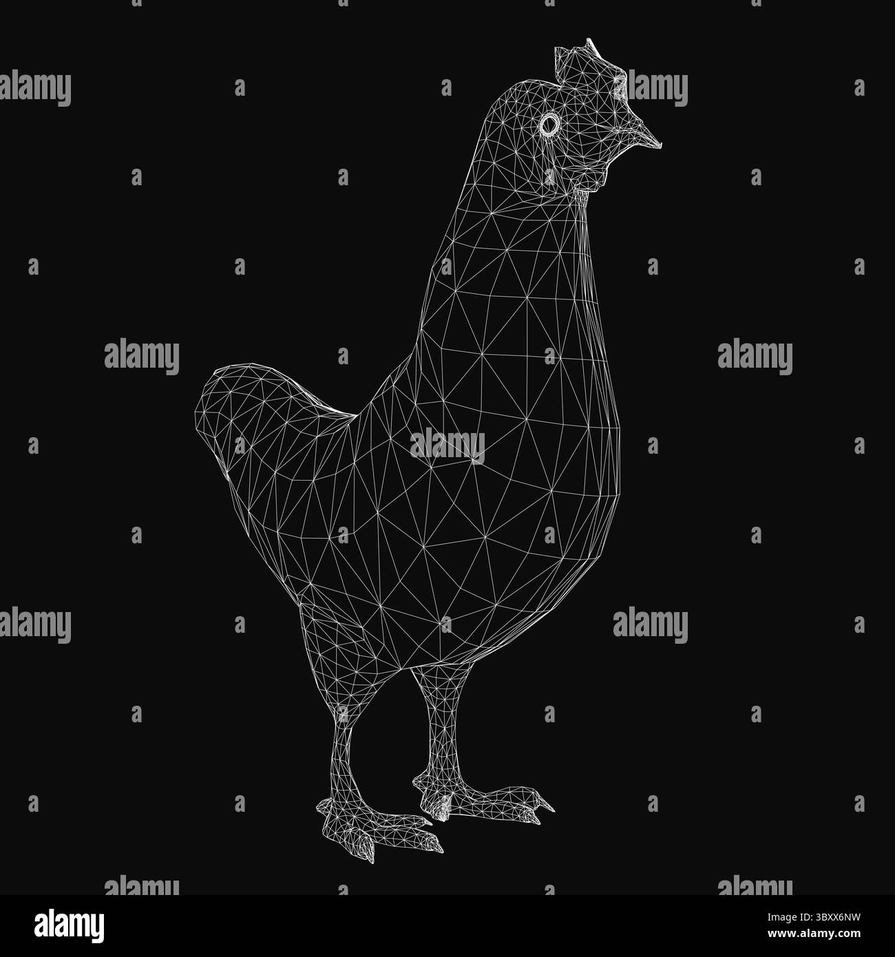 Abstract digital network background composed Black and White Stock ...
