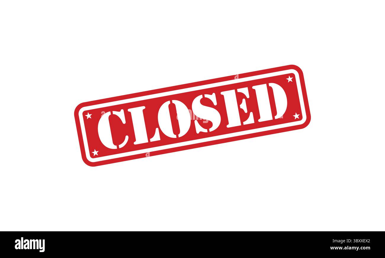 Sign end closed off Cut Out Stock Images & Pictures - Alamy