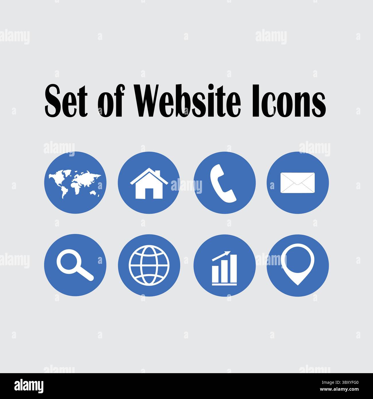 Set of Website Icons Illustration vector-based drawing Vol 01 Stock ...