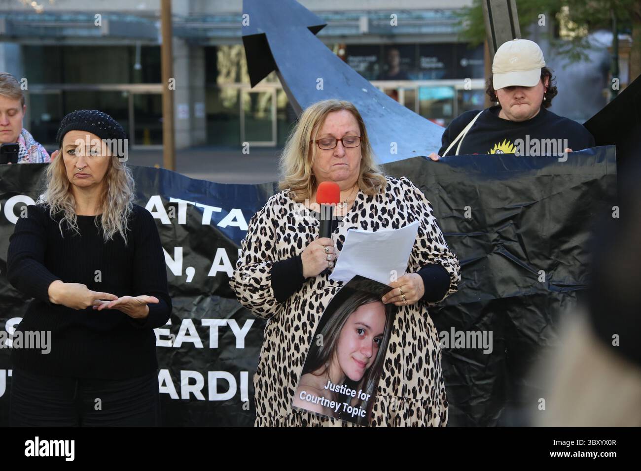 Courtney Topic Sydney, Australia. Protest against death of people suffering mental ...