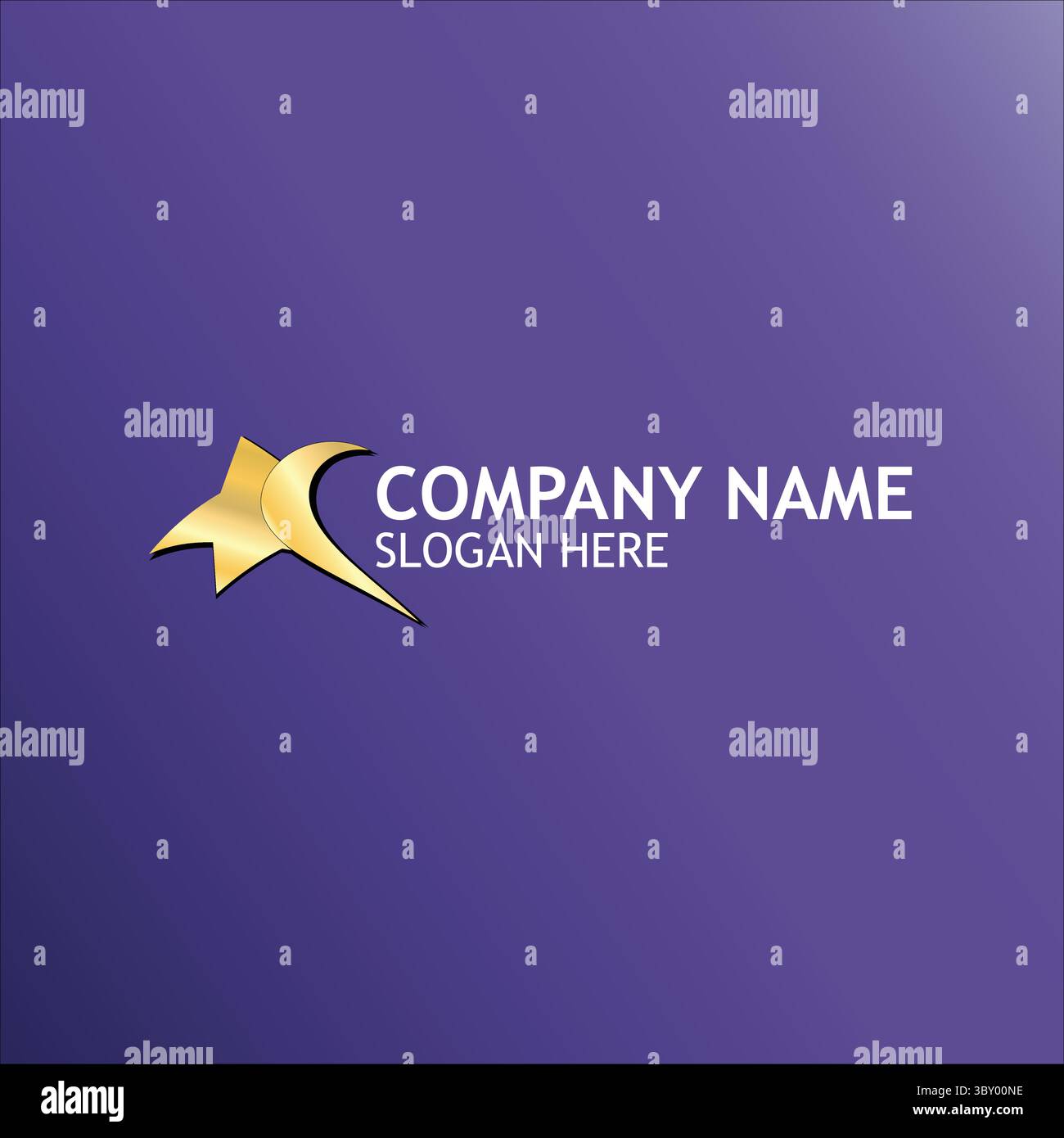 Star Crecent Logo Stock Vector