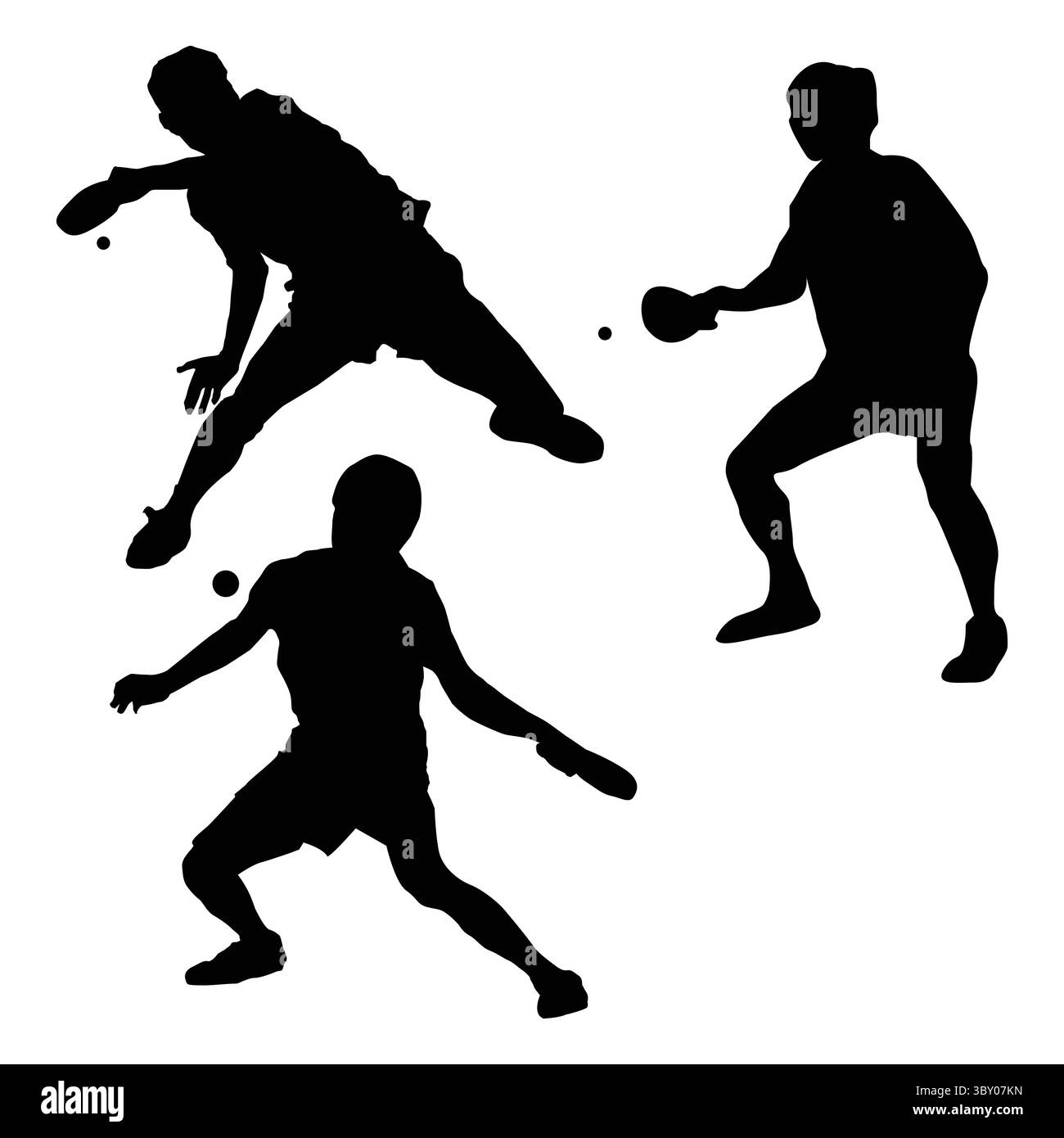 table tennis player silhouette Shapes VOL 5 Stock Vector Image & Art ...