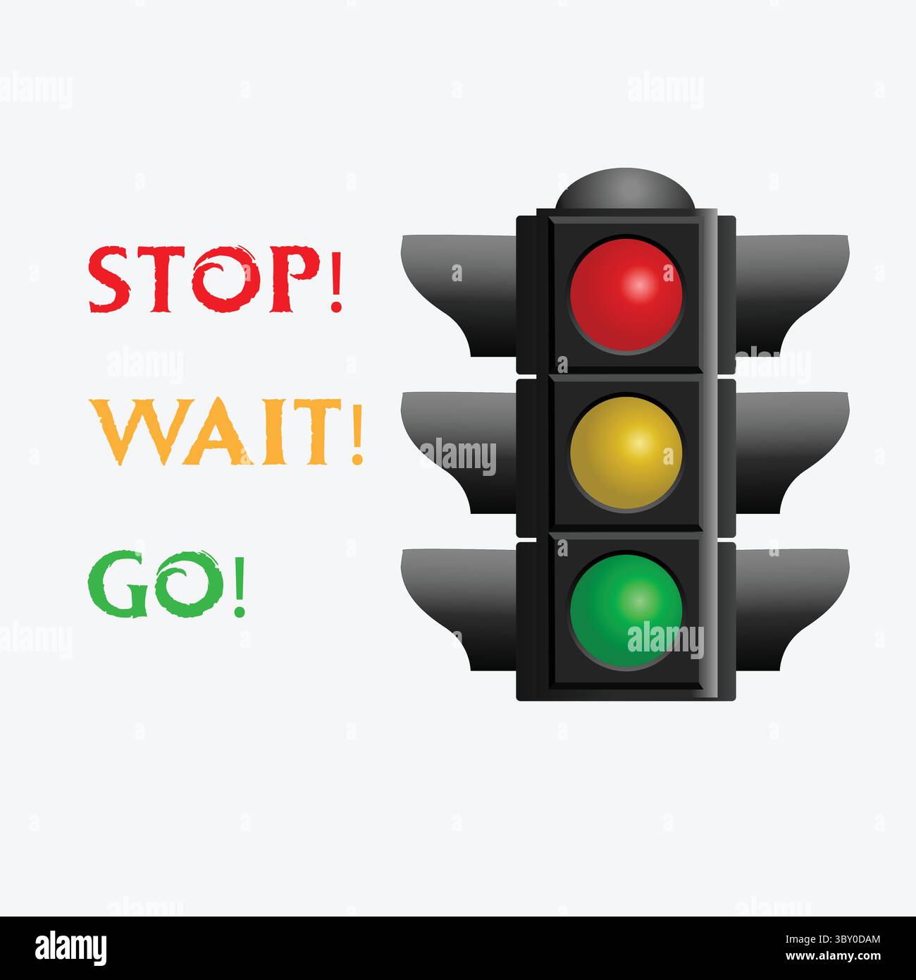 Traffic Signal Illustration vector-based drawing Stock Vector