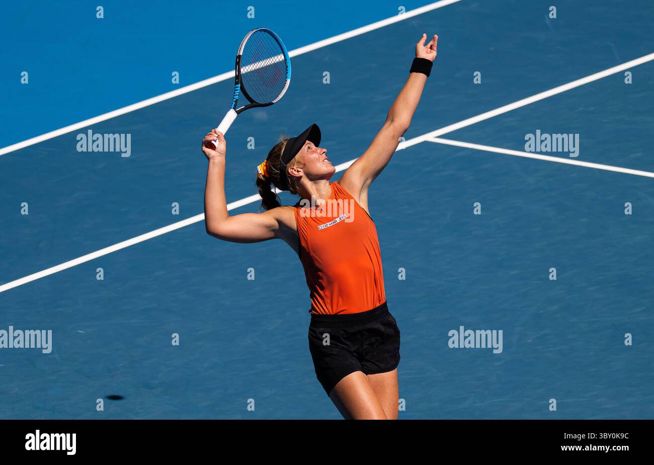 January 22, 2022, MELBOURNE, AUSTRALIA: Maddison Inglis of Australia in action during the third round at the 2022 Australian Open Grand Slam Tennis Tournament against Kaia Kanepi of Estonia (Credit Image: © Rob Prange/AFP7 via ZUMA Press Wire) Stock Photo