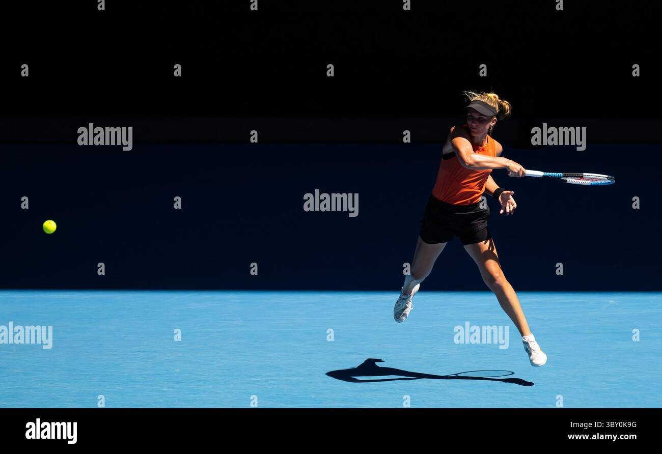 January 22, 2022, MELBOURNE, AUSTRALIA: Maddison Inglis of Australia in action during the third round at the 2022 Australian Open Grand Slam Tennis Tournament against Kaia Kanepi of Estonia (Credit Image: © Rob Prange/AFP7 via ZUMA Press Wire) Stock Photo