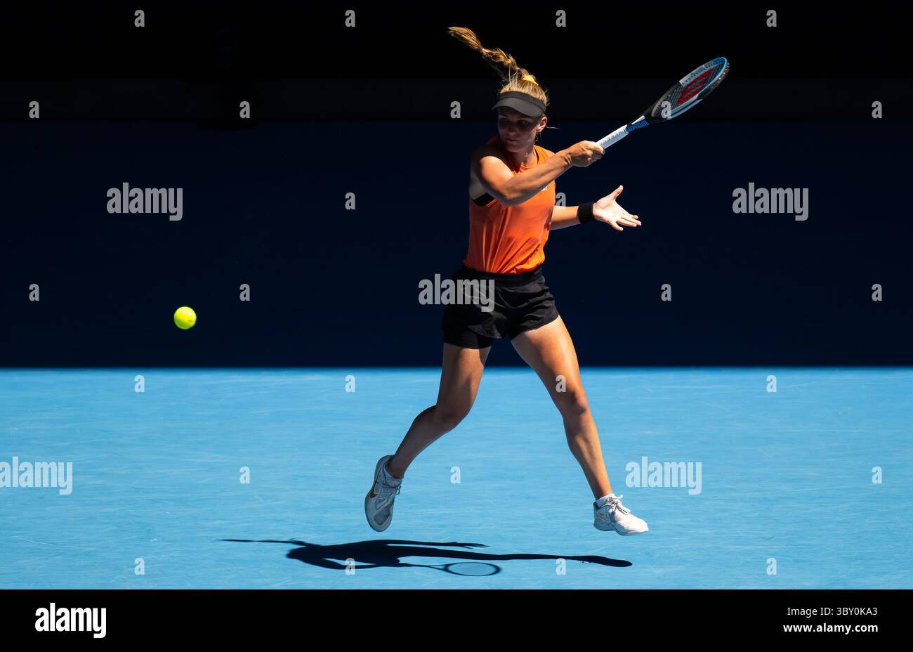 January 22, 2022, MELBOURNE, AUSTRALIA: Maddison Inglis of Australia in action during the third round at the 2022 Australian Open Grand Slam Tennis Tournament against Kaia Kanepi of Estonia (Credit Image: © Rob Prange/AFP7 via ZUMA Press Wire) Stock Photo