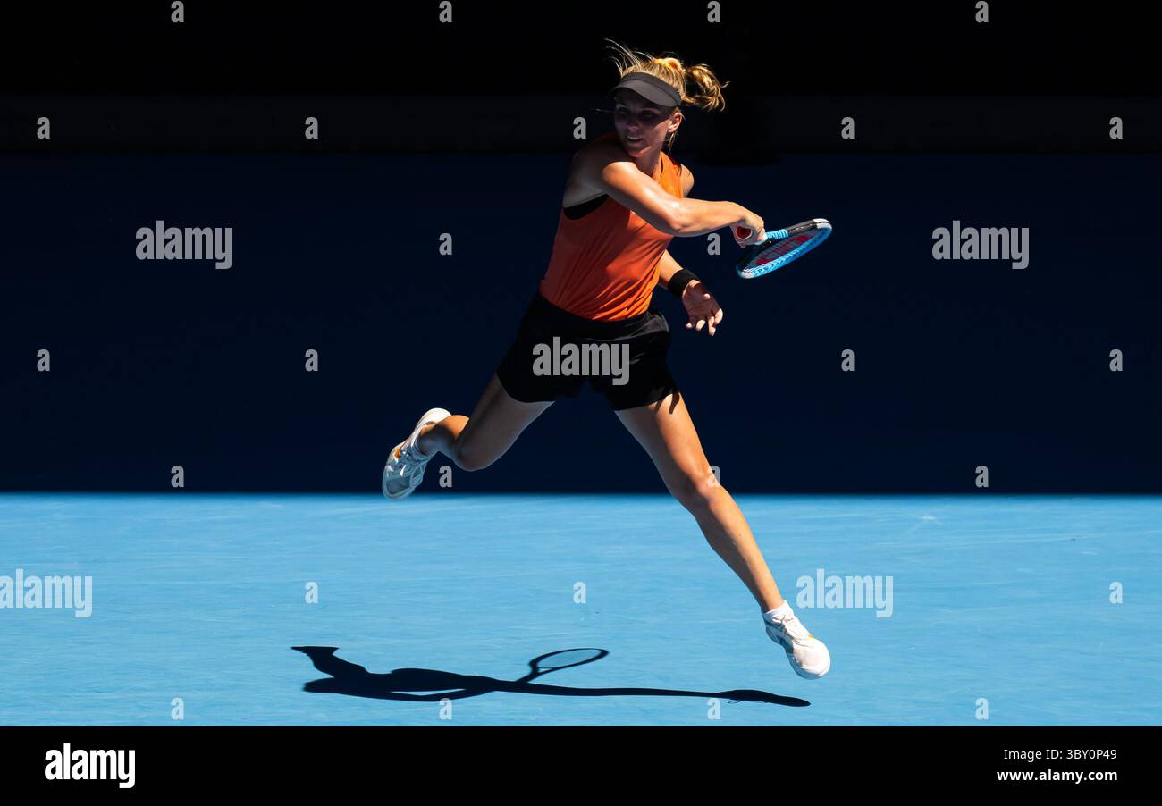 January 22, 2022, MELBOURNE, AUSTRALIA: Maddison Inglis of Australia in action during the third round at the 2022 Australian Open Grand Slam Tennis Tournament against Kaia Kanepi of Estonia (Credit Image: © Rob Prange/AFP7 via ZUMA Press Wire) Stock Photo