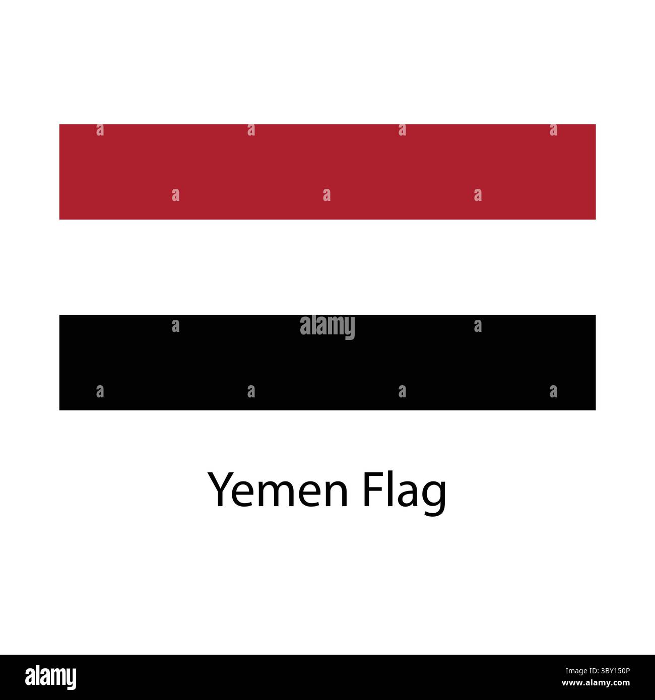 Yemen Flag hand drawing illustration vector-based drawing Stock Vector