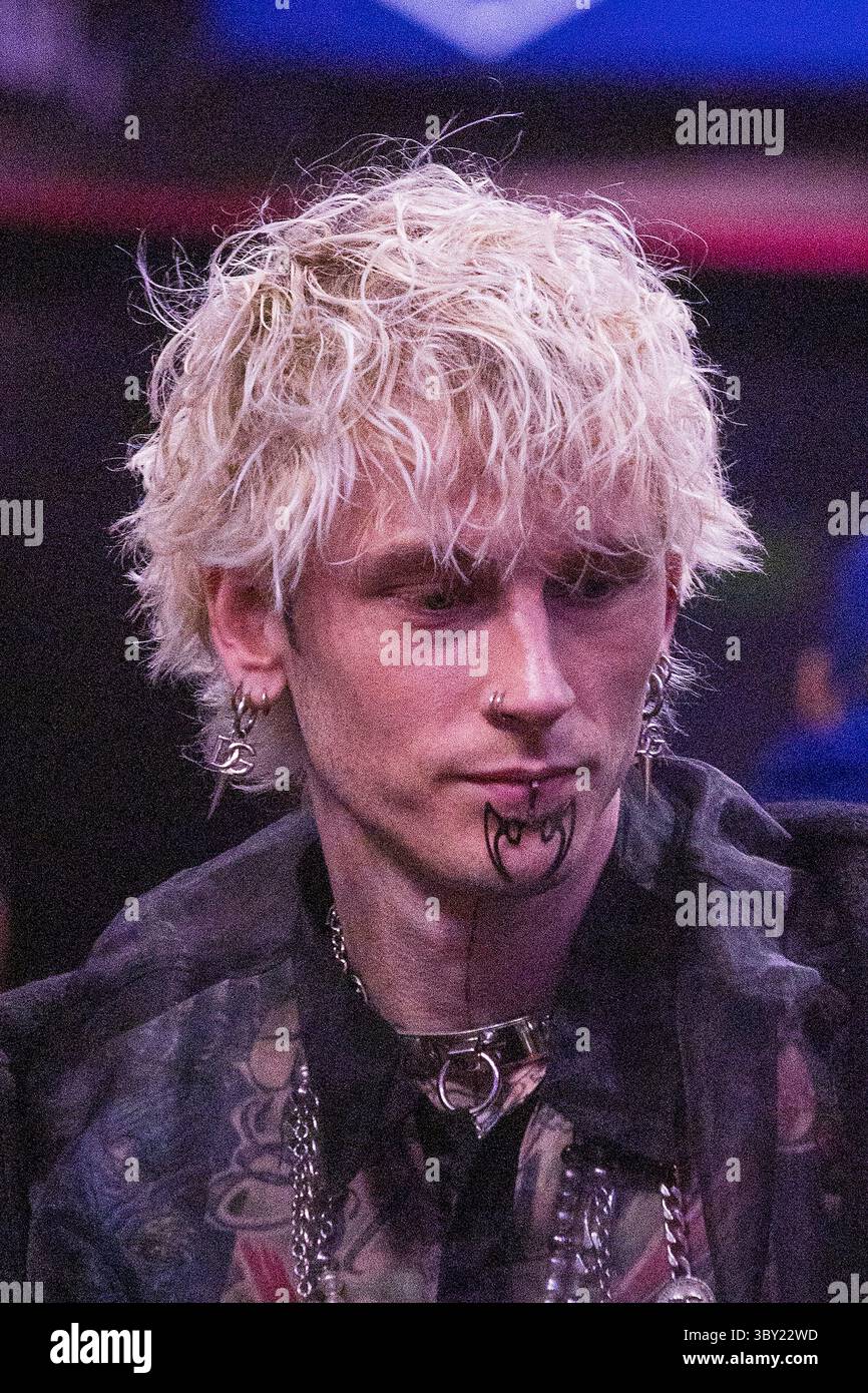 Musician Machine Gun Kelly attends the 15th annual BET Awards at Microsoft  Theater in Los Angeles on June 28, 2015. Photo by Christine Chew/UPI Stock  Photo - Alamy