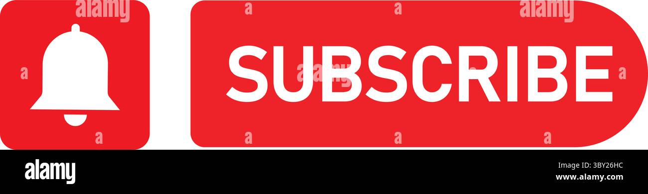 YouTube subscribe button Stock Vector