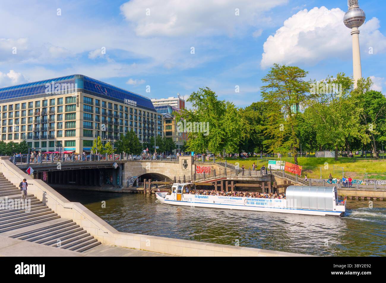 Three Rivers Radison Berlin, Germany - May 31, 2025: Radisson Collection Hotel alongside the ...