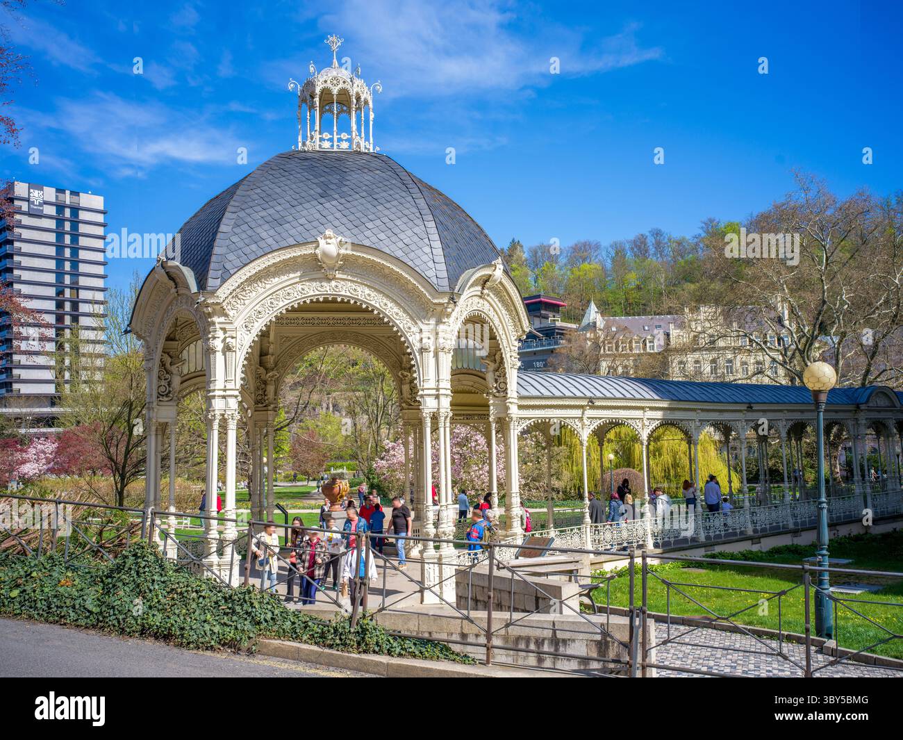 Snake Spring, Carlsbad, Karlovy Vary, Bohemia, Czech Republic, Eastern Europe, Europe Stock Photo
