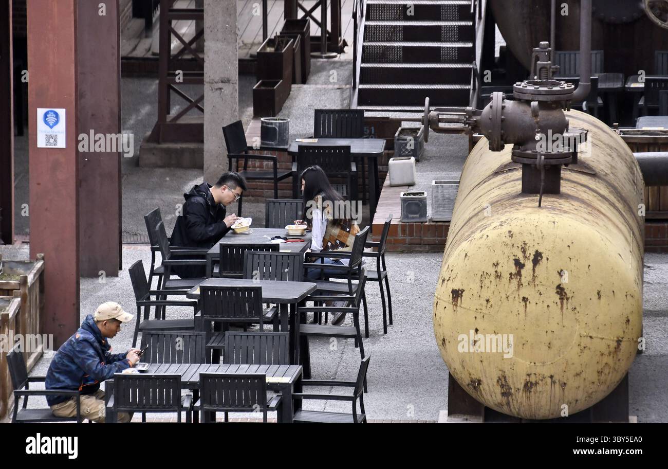 Beijing, China. 12th Apr, 2023. People dine at a restaurant at the 798 ...