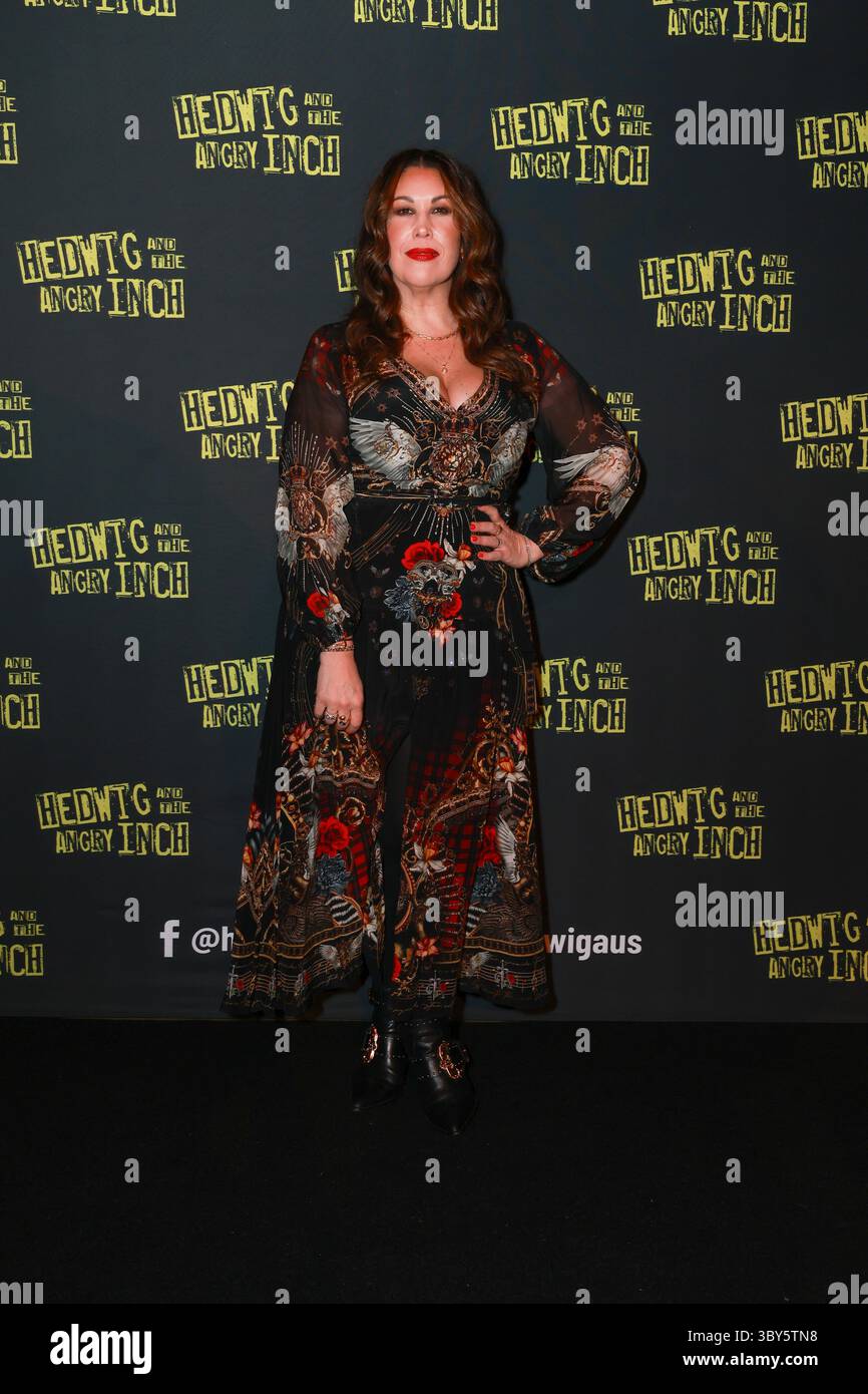 CATHERINE ALCORN arrive at the Opening Night of Hedwig and the Angry Inch, Carriageworks, Sydney, Australia Stock Photo