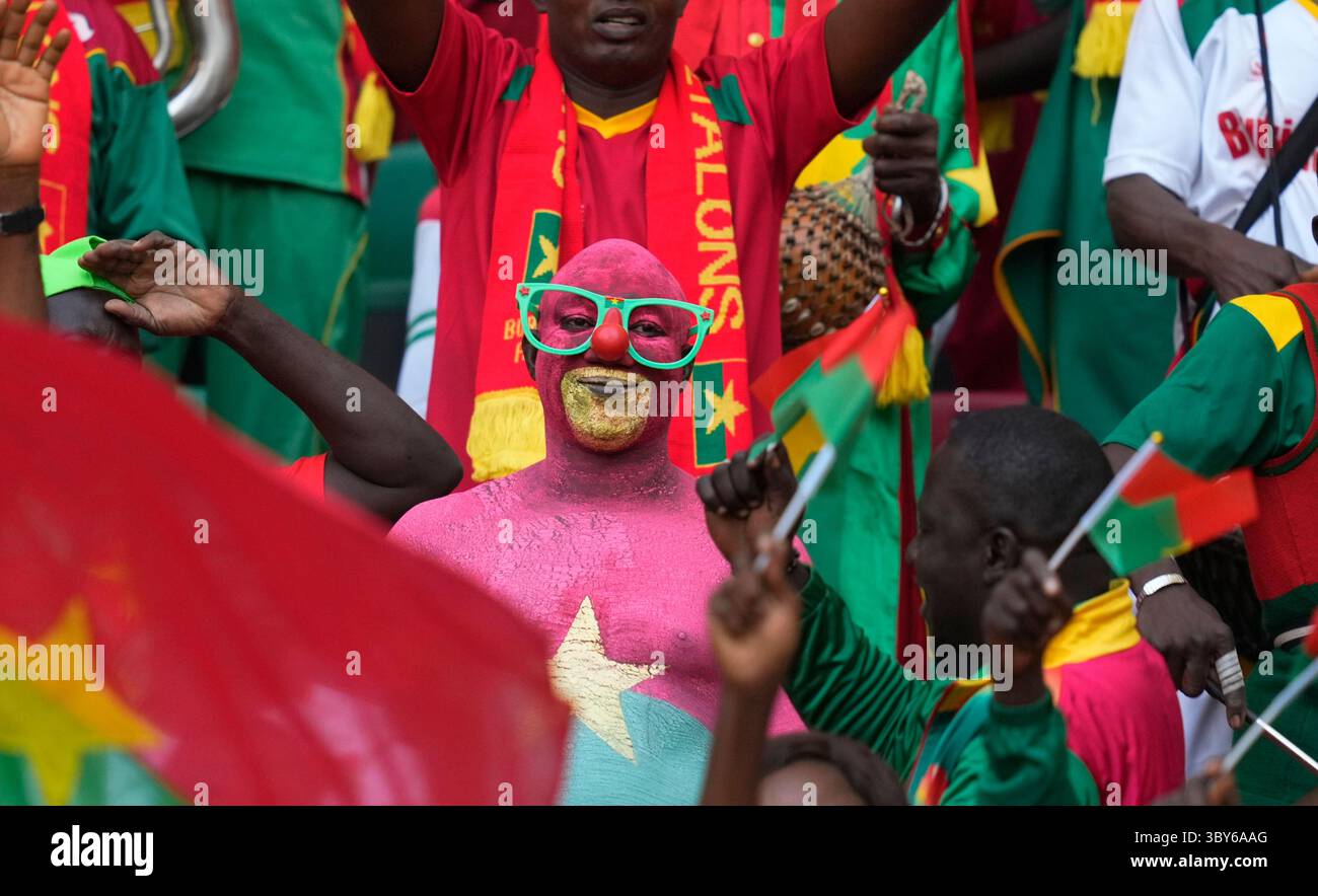 YaoundÃ©, Cameroon, January, 9, 2022: Fans during Cameroon v Burkina Faso- Africa Cup of Nations at Paul Biya Stadium. Kim Price/CSM.(Credit Image: &copy; Ulrik Pedersen/CSM via ZUMA Wire) Stock Photo