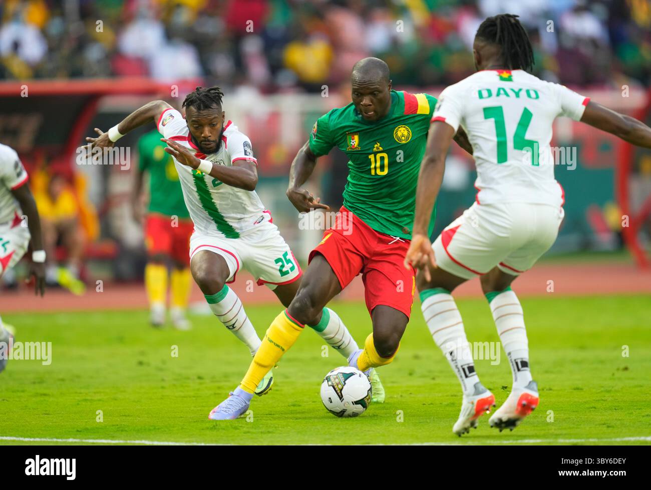 YaoundÃ©, Cameroon, January, 9, 2022: Vincent Aboubakar of Cameroon during Cameroon v Burkina Faso- Africa Cup of Nations at Paul Biya Stadium. Kim Price/CSM.(Credit Image: &copy; Ulrik Pedersen/CSM via ZUMA Wire) Stock Photo