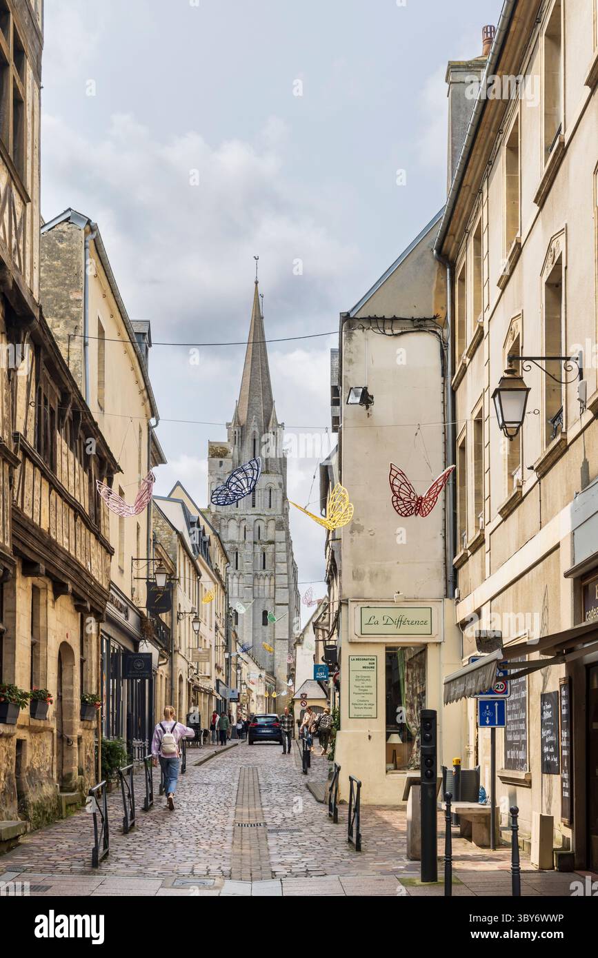 France, Bayeux, La Cathédrale Vntage albumen prnt. Trage albumné