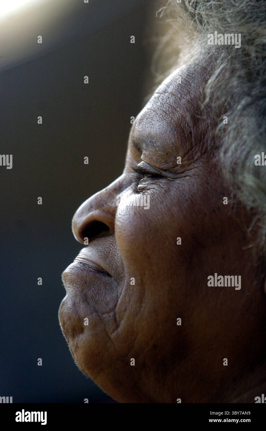 June 5, 2005 - Money, Mississippi, USA - MARTHA BAKER, 82, a distant relative of Emmett Till, talks about his 1955 murder at her home in Greenwood, Mississippi, on June 5, 2005. Emmett Till who, at only 14 years old, was kidnapped, brutally tortured, lynched and killed in 1955 during a racially-motivated hate crime. (Credit Image: © Milbert O. Brown/Chicago Tribune/MCT via ZUMA Press Wire) Stock Photo