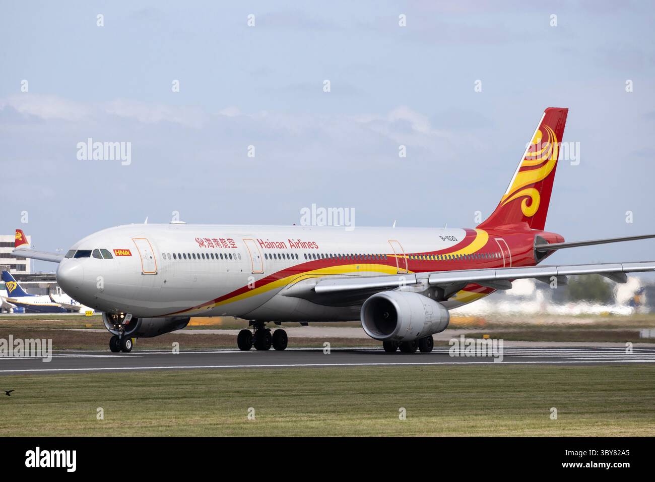 A Hainan Airlines Airbus A330-300, B-1020, at Manchester Airport. Stock Photo