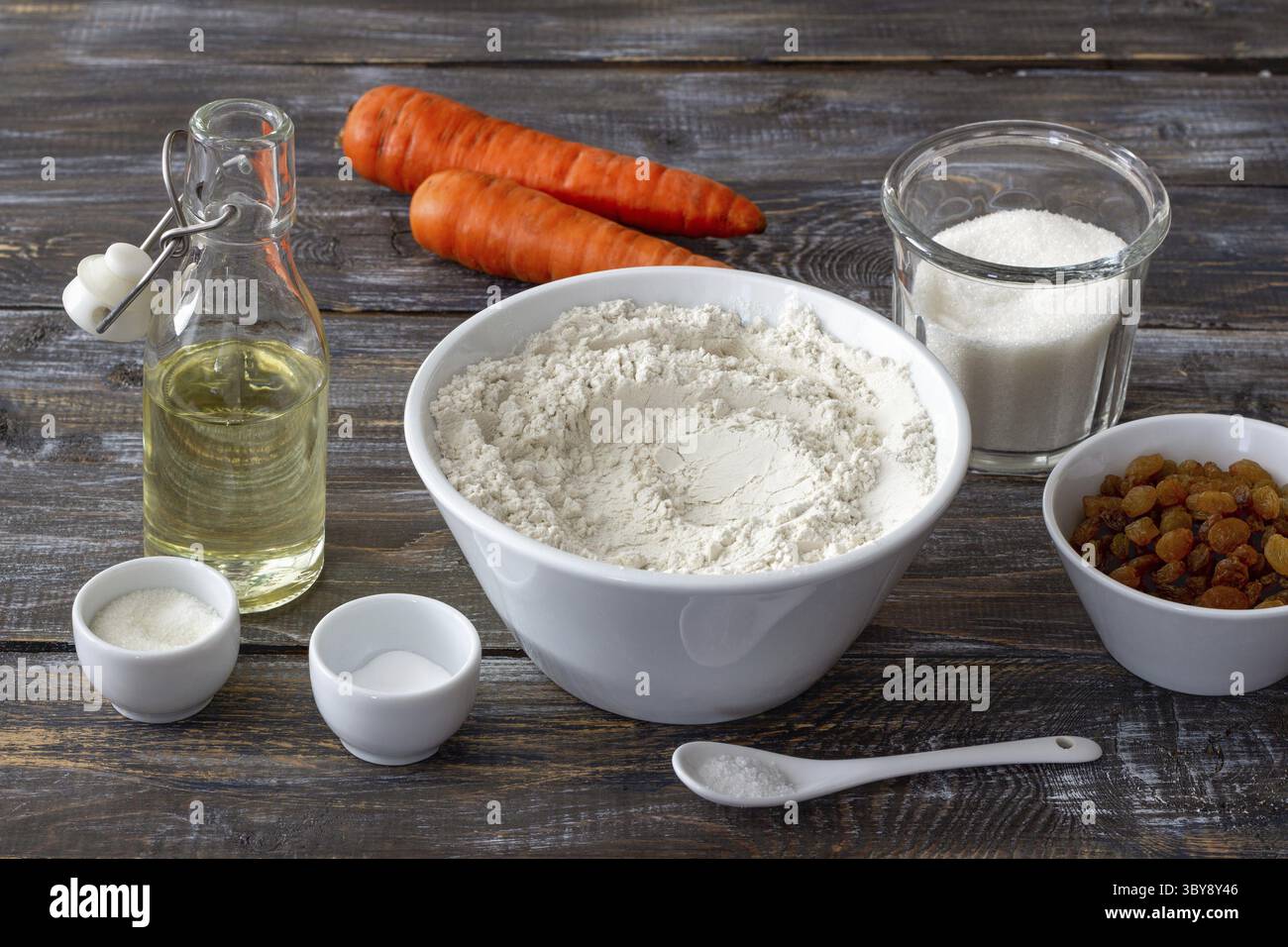 Set dough flour sugar hi res stock photography and images Alamy